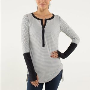 Lululemon Urbanite Henley Long Sleeve -Striped